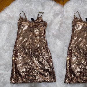 Gold beautiful mini dress